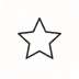 Icon mit weißem Hintergrund und schwarzem Stern