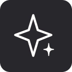 Icon mit zwei weißen Sternen und schwarzem Hintergrund