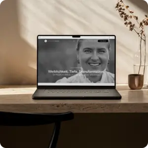 Homepage einer Mentorin - Auf Computer dargestellt