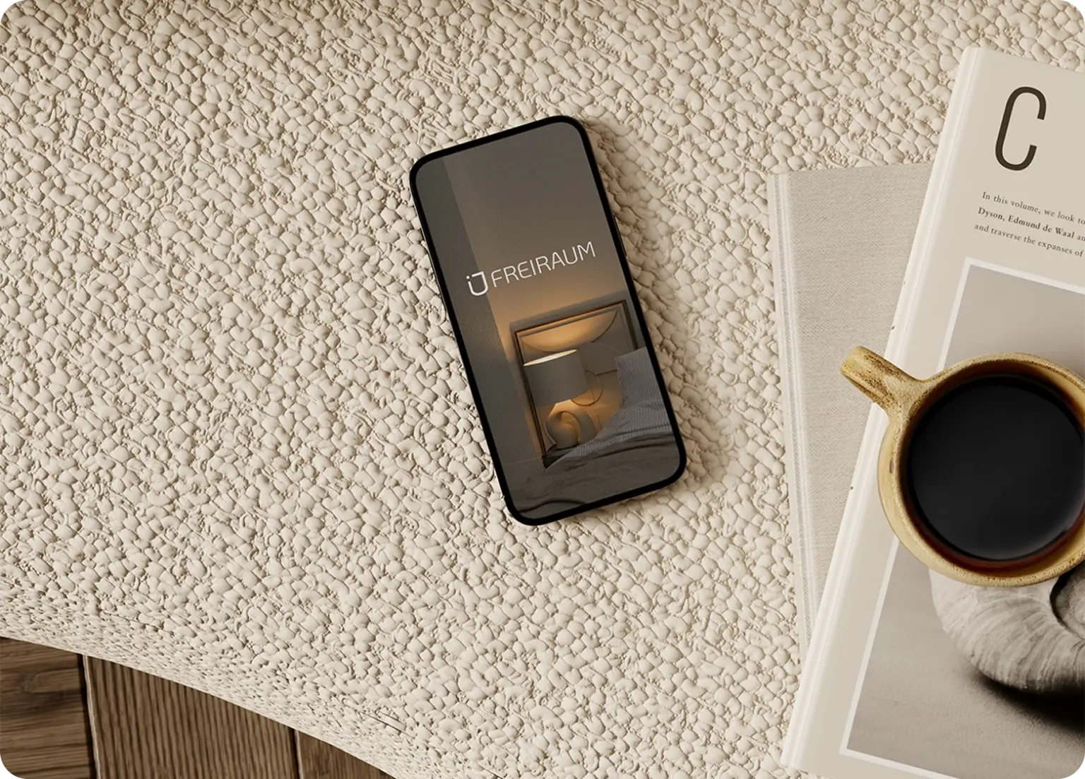 Digitaler Content einer Feng Shui Beratung auf Smartphone dargestellt