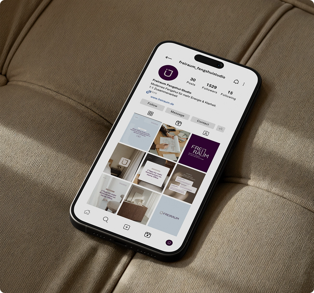 Digitaler Content für Feng Shui Beratung - auf Smartphone