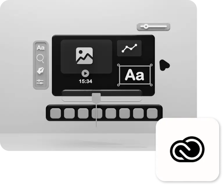 Abstrakte Abbildung einer Anwendung für das Erstellen von Webdesigns