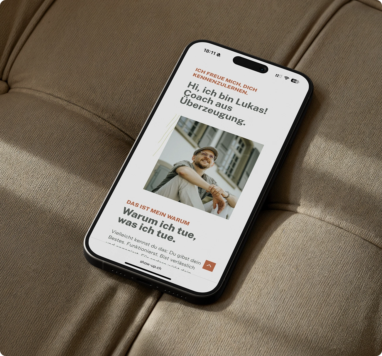 Social Media Content eines Coaching Unternehmens - dargestellt auf Smartphone